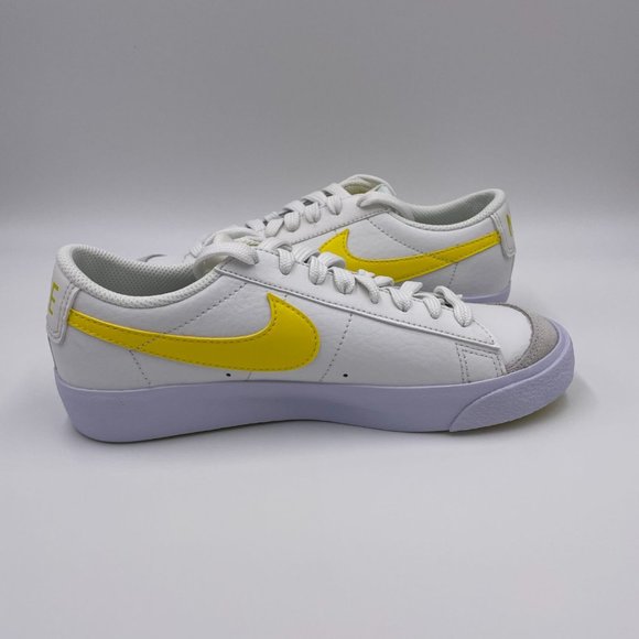 Nike Blazer Low ' 77 White / Yellow Womens Shoes - Picture 2 of 8